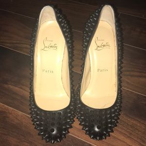 Christian Louboutin roundtoe spike 4 1/2 inches